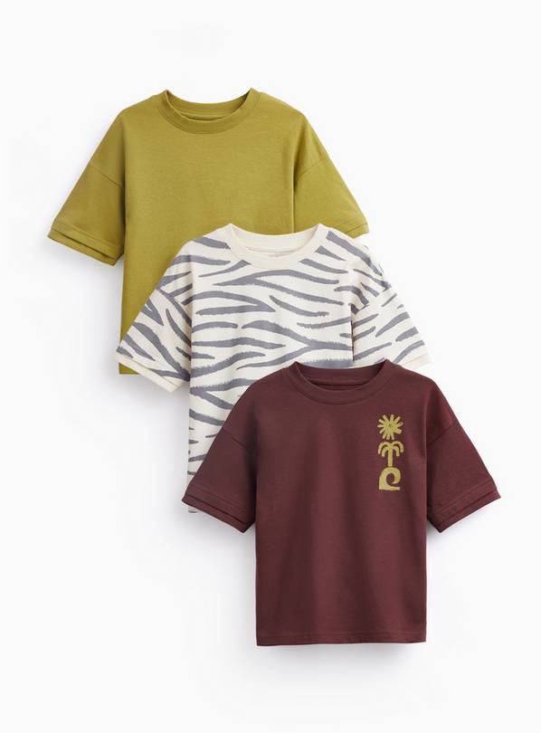 Beach Theme T-Shirts 3 Pack 5-6 years